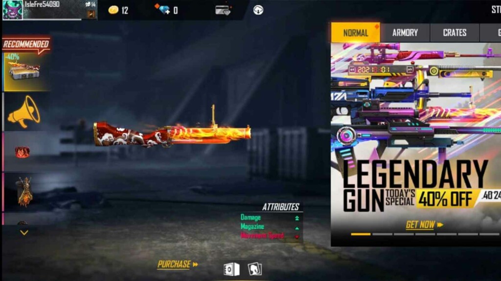 Free Fire Legendary Gun Store