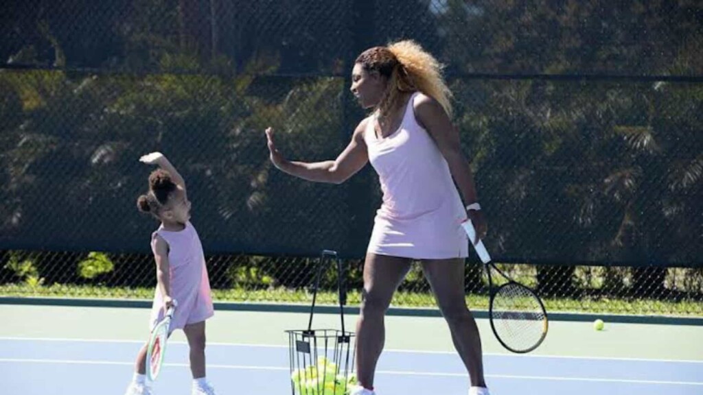 Serena Williams with daughter Olympia Ohanian