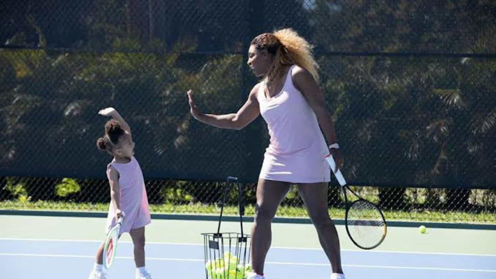 WATCH: ‘The Williams DNA’ Serena Williams’ daughter Olympia acing the double-handed backhand has fans going crazy