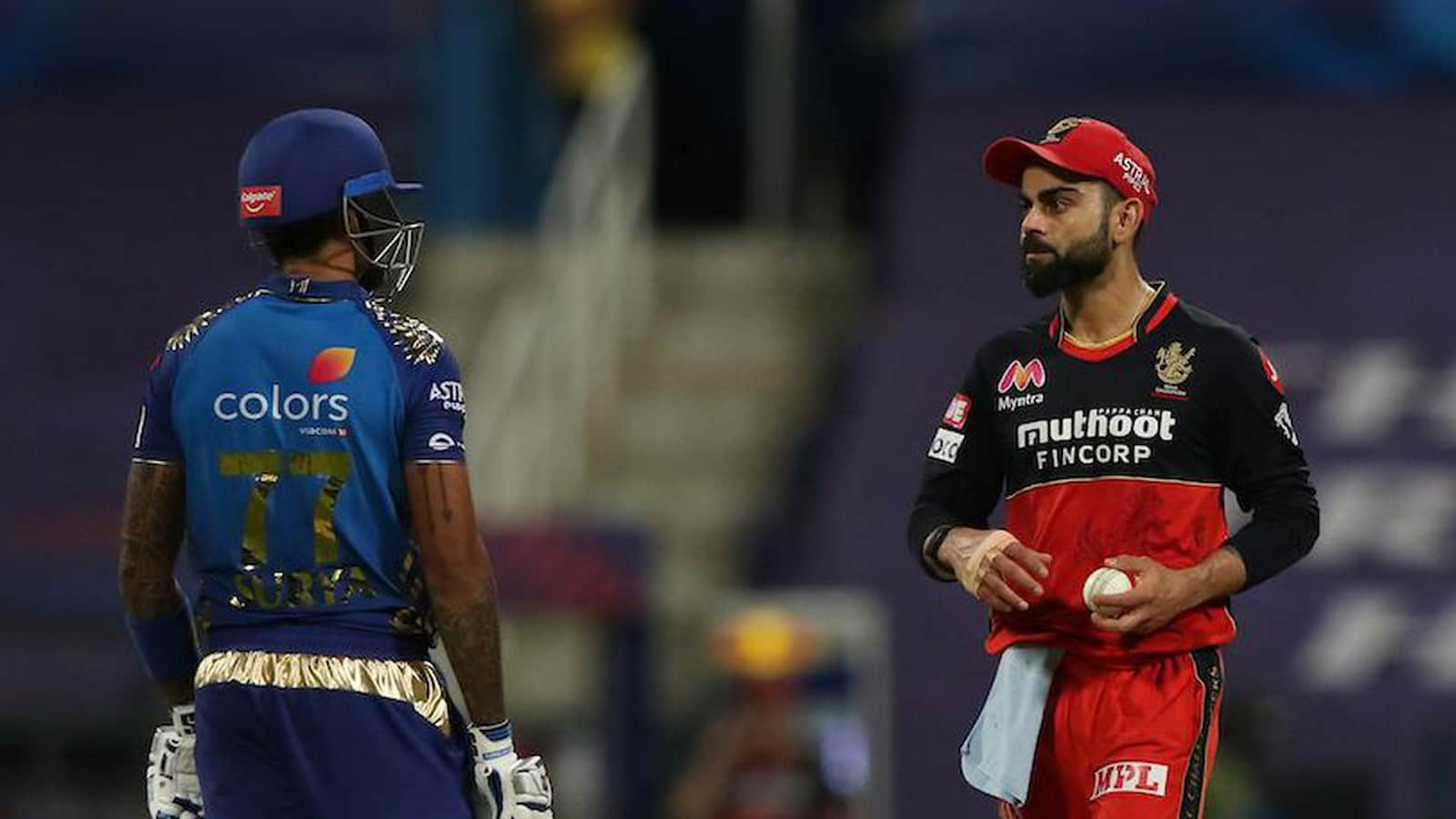 “Very happy to be sledged by him” – Suryakumar Yadav recalls stare-off with Virat Kohli in IPL 2020