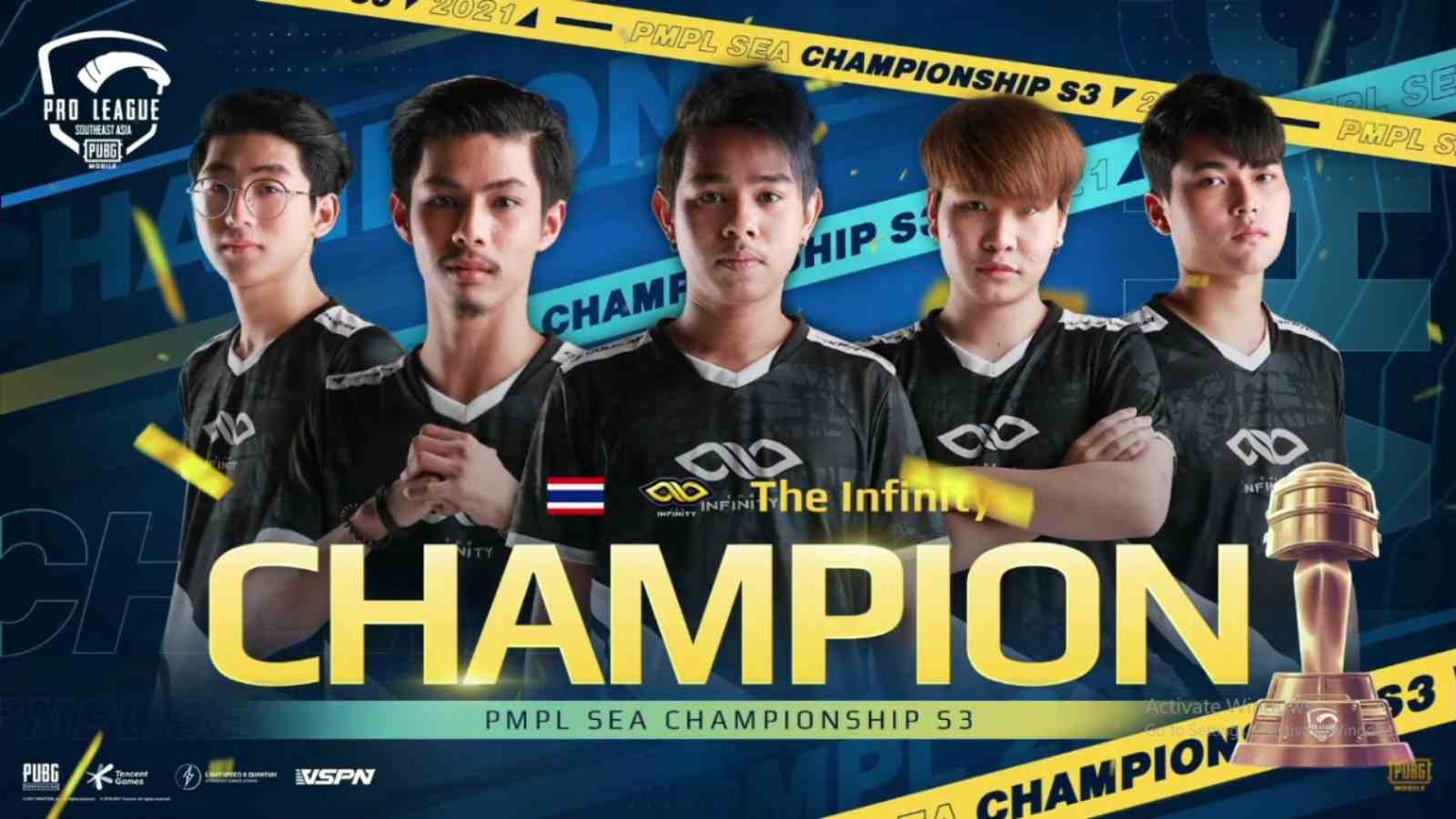 PUBG Mobile: The Infinity emerged as the champions of PMPL SEA Championship Season 3