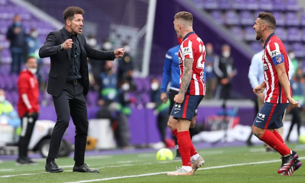 Atletico came from behind to beat Real Valladolid 2-1, courtesy to goals from Angel Correa and Luis Suarez in the second half.