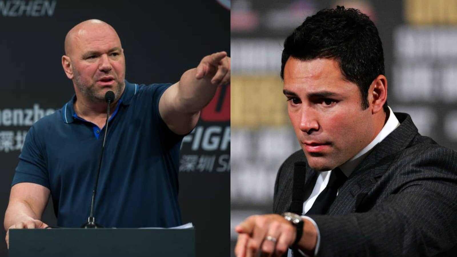 Dana White gets called a “Little B*tch” by Oscar De La Hoya for not allowing Georges St Pierre to fight