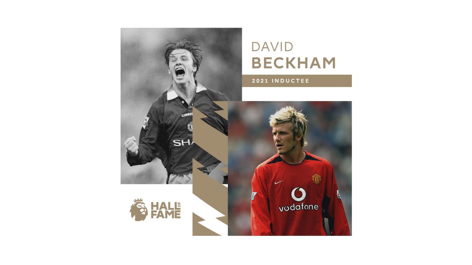 David Beckham becomes the latest player and the third from Manchester United to get inducted in the  Premier league Hall of Fame