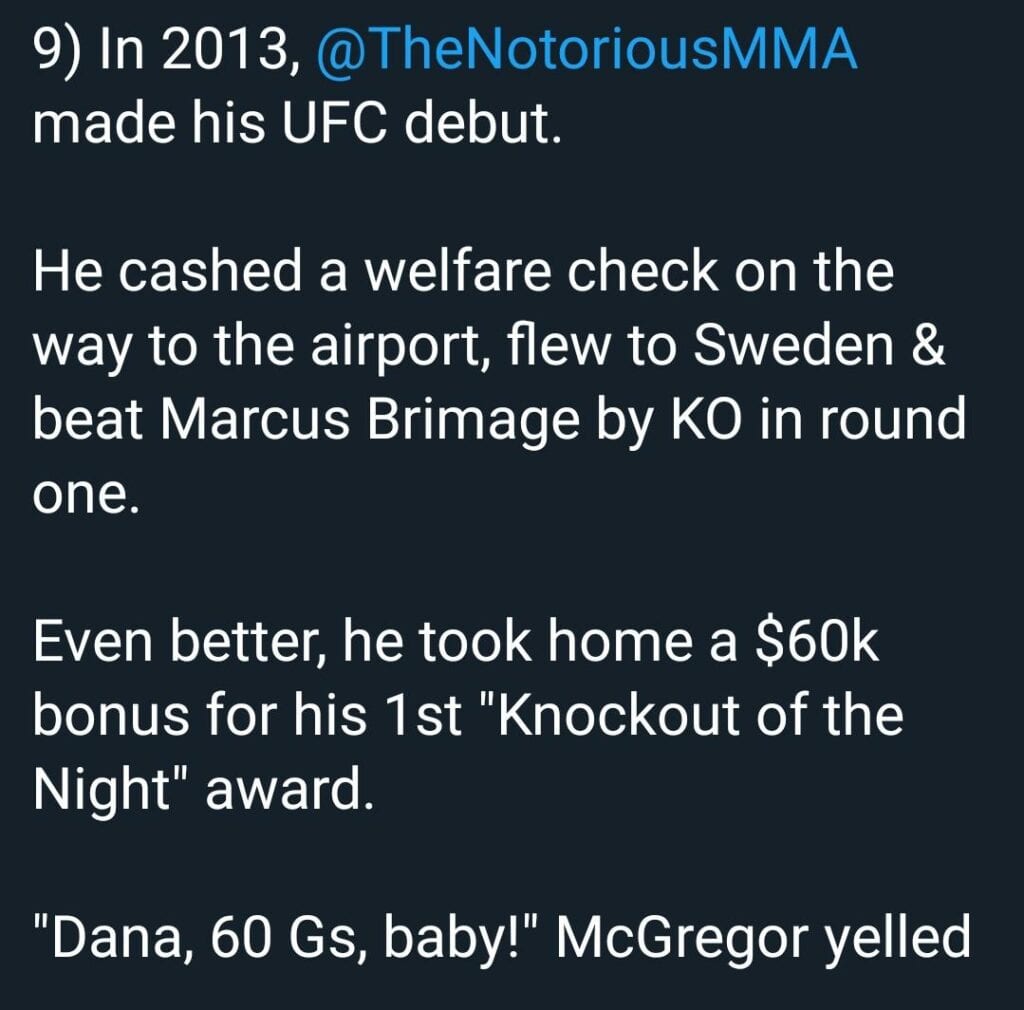 Conor McGregor debut