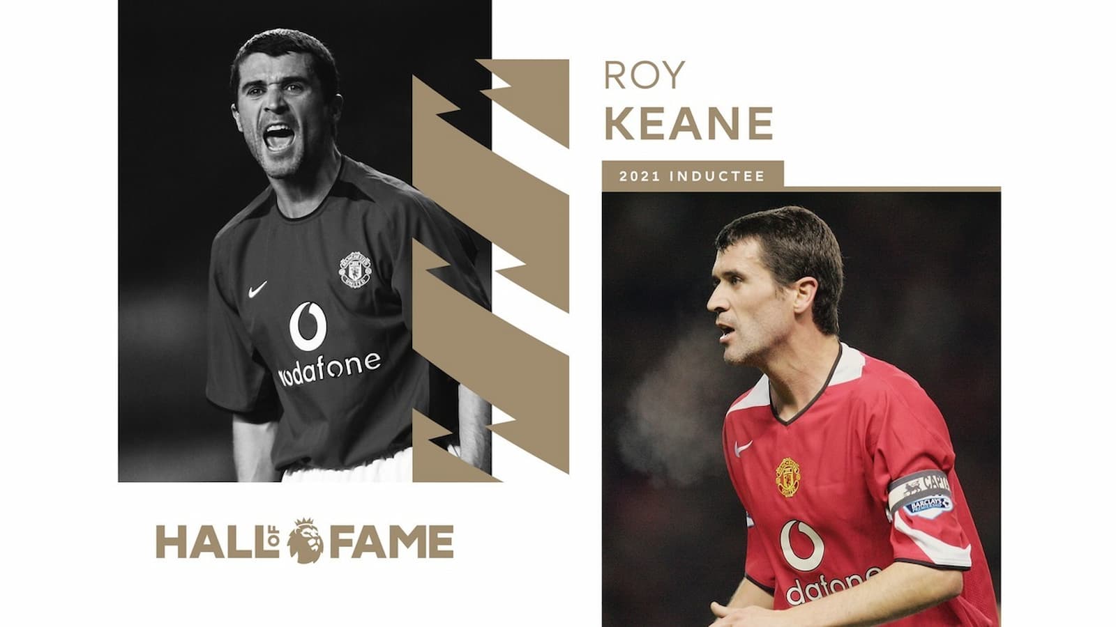 Roy Keane named as the fourth player to enter the Premier League’s Hall of Fame, following former Manchester United team-mate Eric Cantona