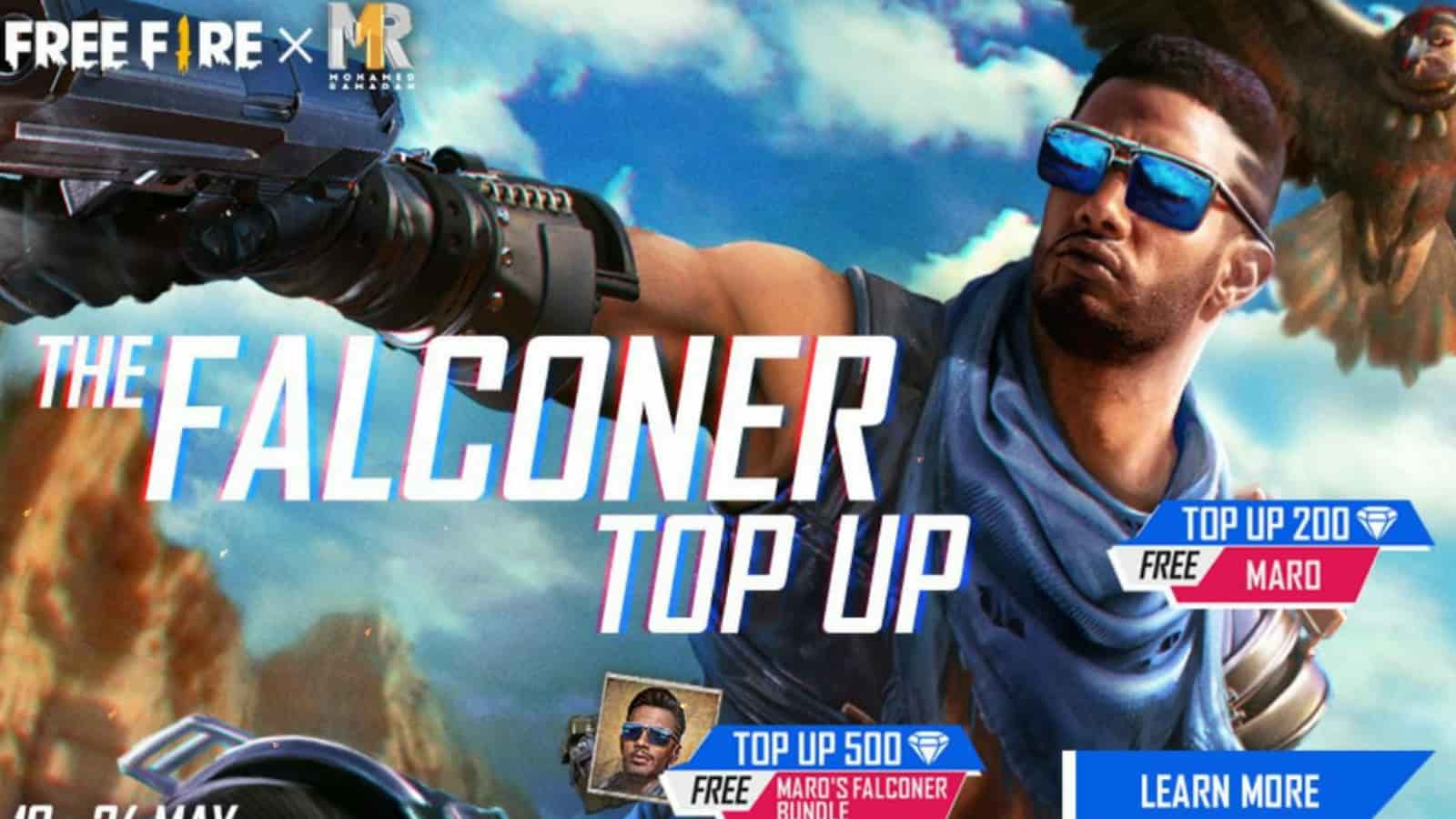 Free Fire Falconer Top-up event: Get Maro character for free!