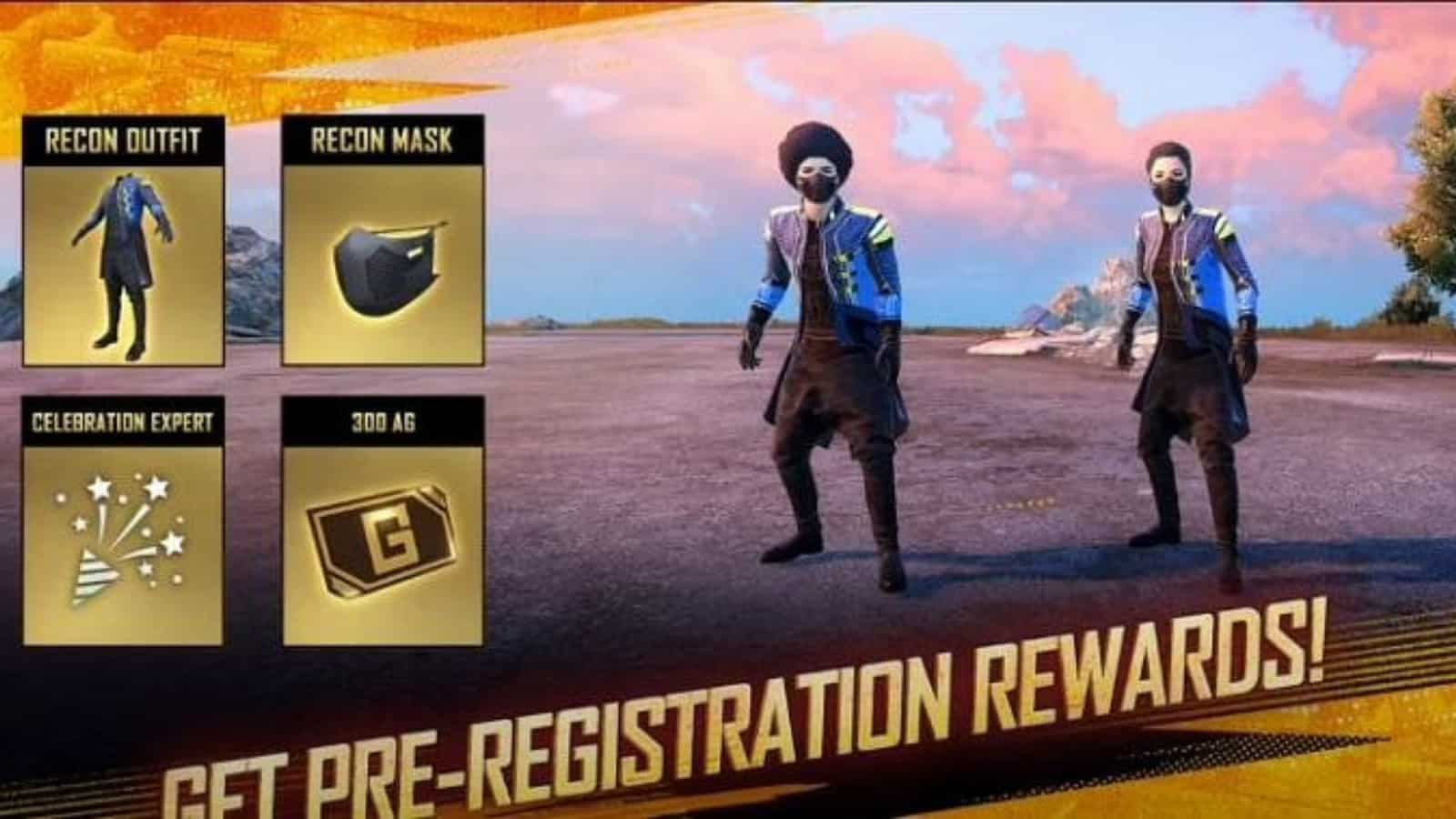 Battlegrounds Mobile India Pre-Registration Rewards