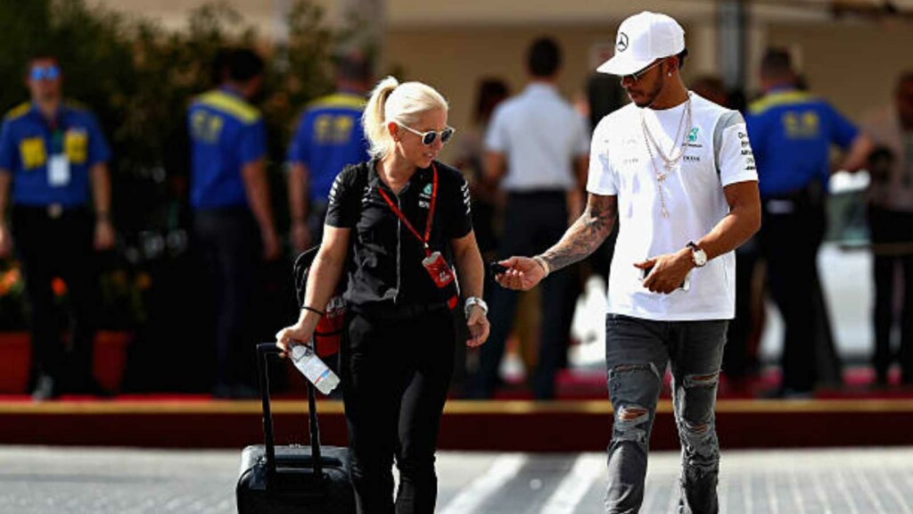 Lewis Hamilton and Angela Cullen