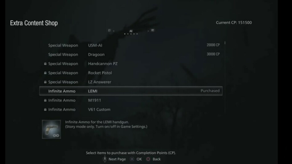 unlock infinite Ammo in Resident Evil Village