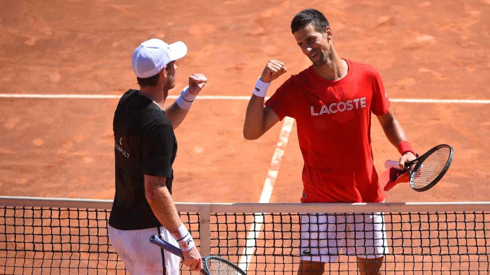 WATCH: “That is what happens when you practice with Andy Murray”- Novak Djokovic on Murray Squashing the Ball During a Practice Session