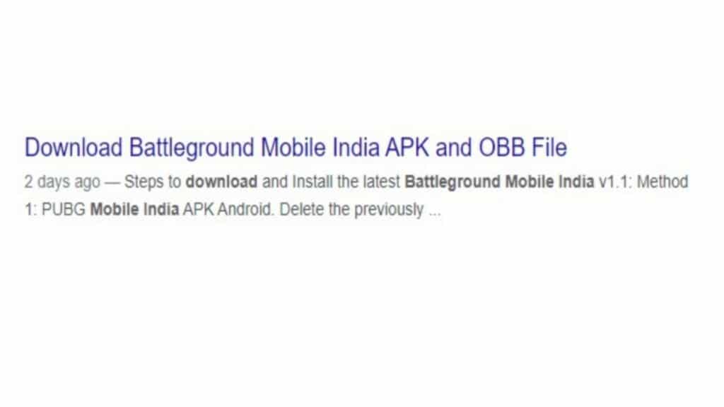 Battlegrounds Mobile India Fake APK