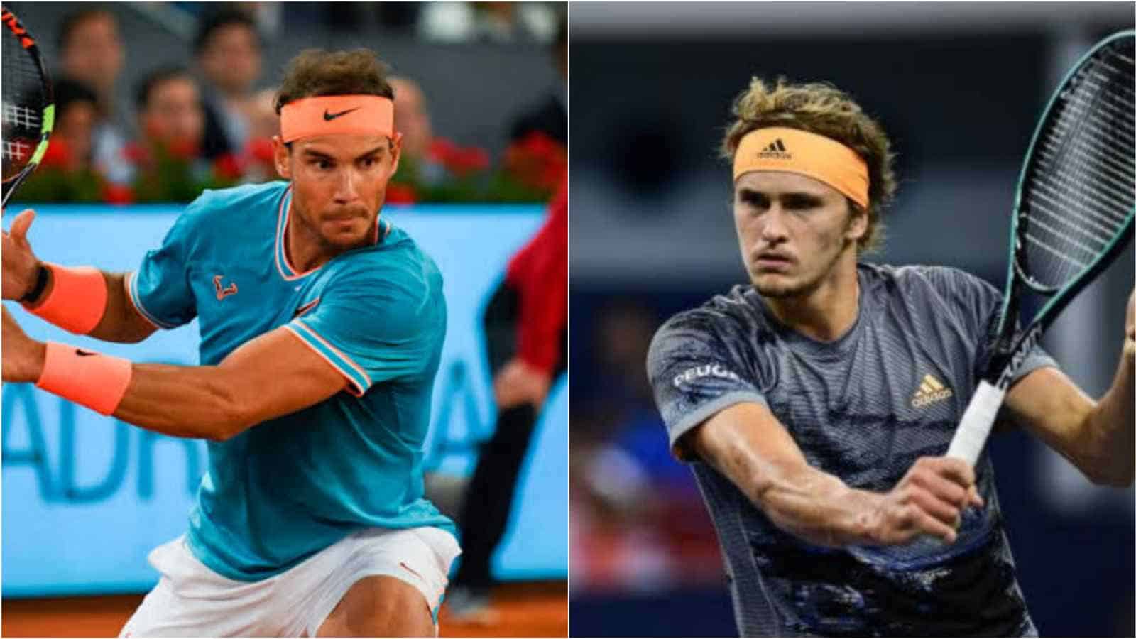 Rafael Nadal and Alexander Zverev