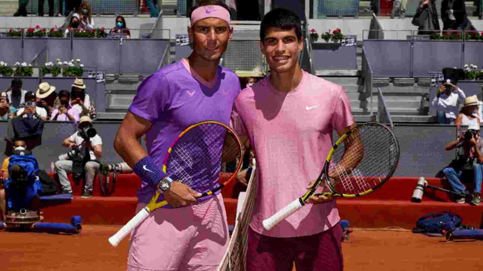 Rafael Nadal and Carlos Alcaraz