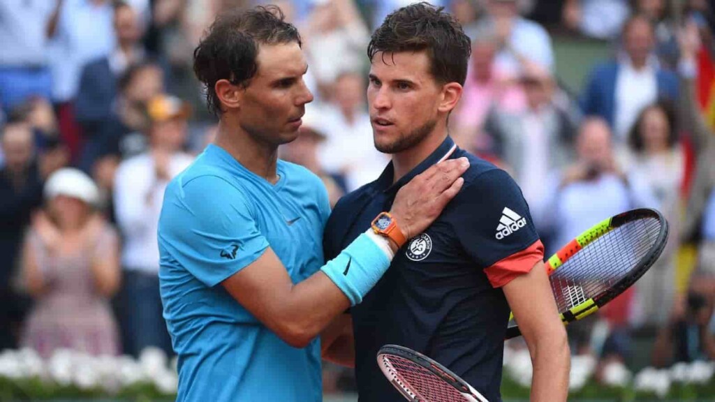 Rafael Nadal and Dominic Thiem