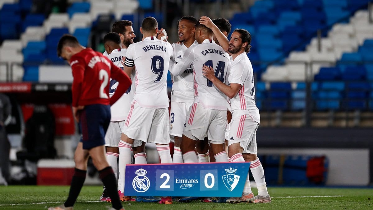 Real Madrid come out with a well earned 2-0 victory against Osasuna