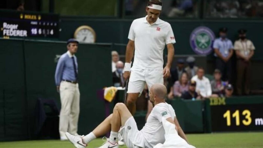 Roger Federer and Adrian Mannarino