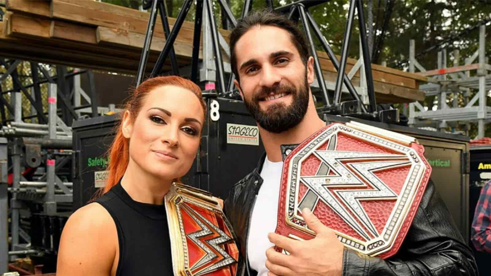 Former WWE champions Seth Rollins and Becky Lynch finally tie the knot