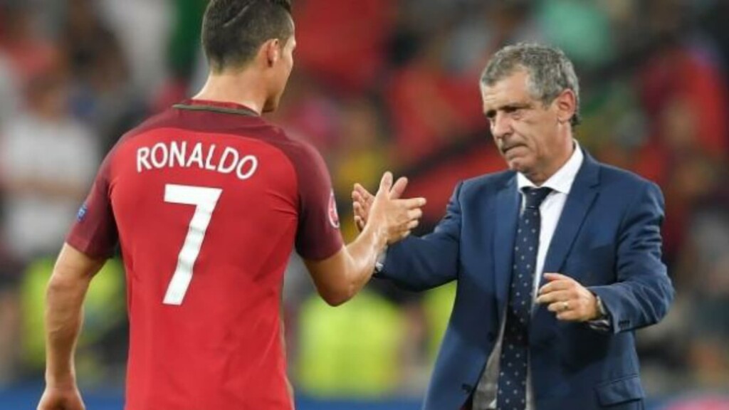 Fernando Santos and Cristiano Ronaldo