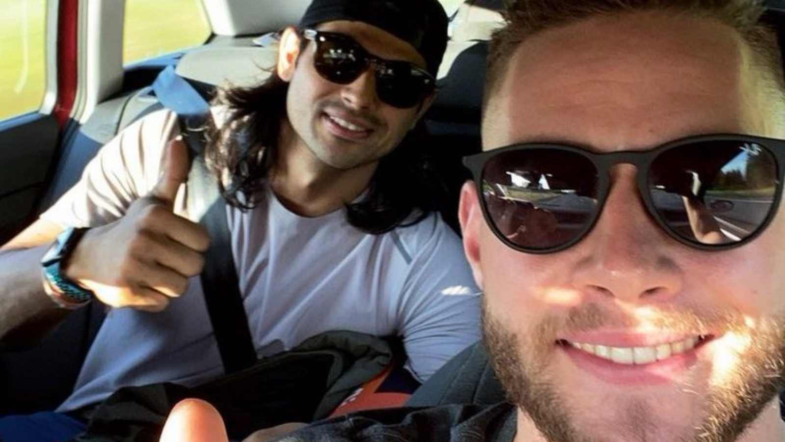 Neeraj Chopra and Johannes Vetter share a ride ahead of Kuortane Games