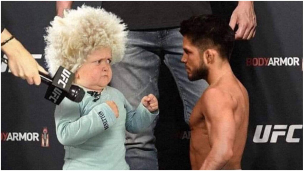 Hasbulla Magomedov and Henry Cejudo faceoff