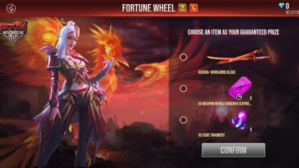 Free Fire Vermillion Whirlwind Bundle