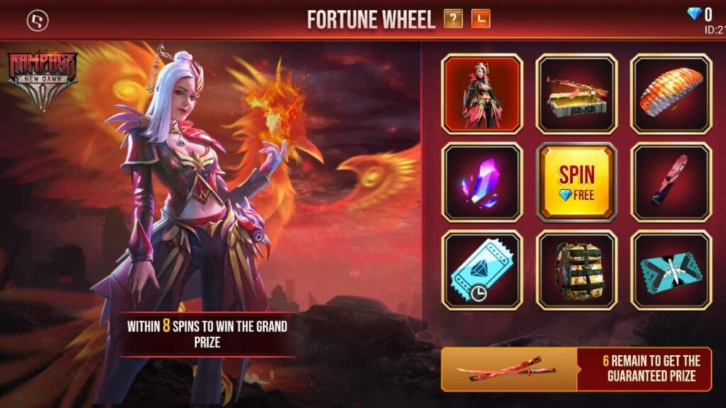 Free Fire Vermillion Whirlwind Bundle