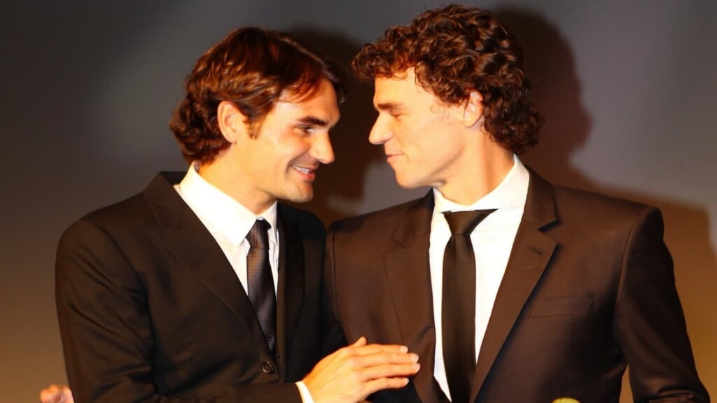 Roger Federer and Gustavo Kuerten