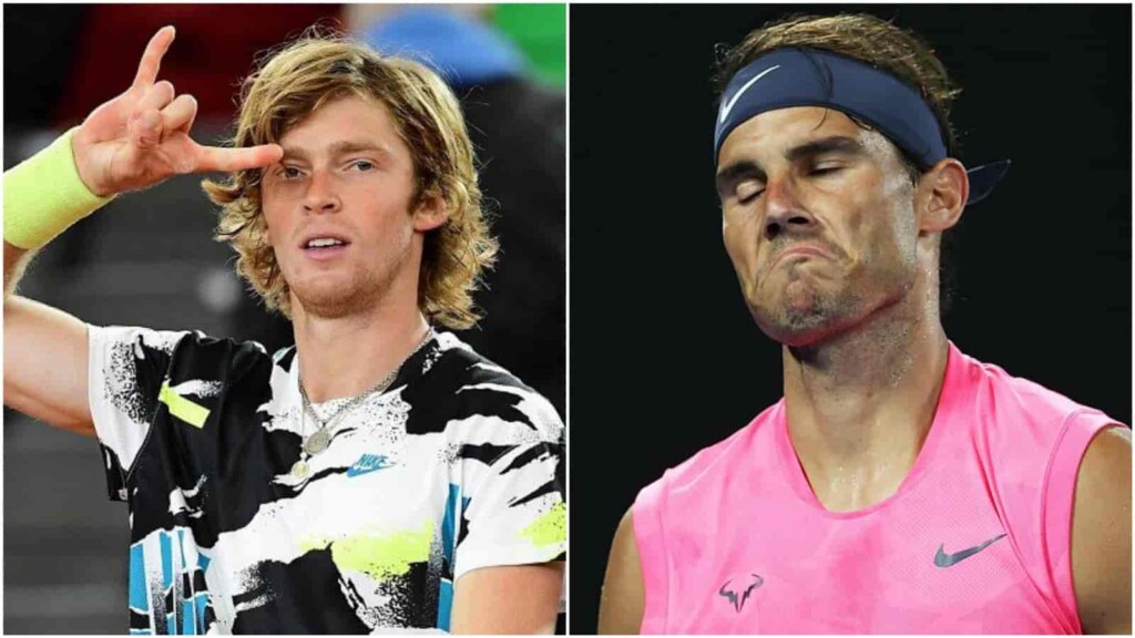 Andrey Rublev and Rafael Nadal