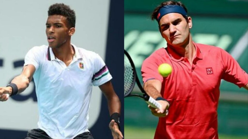 Felix Auger-Aliassime and Roger Federer