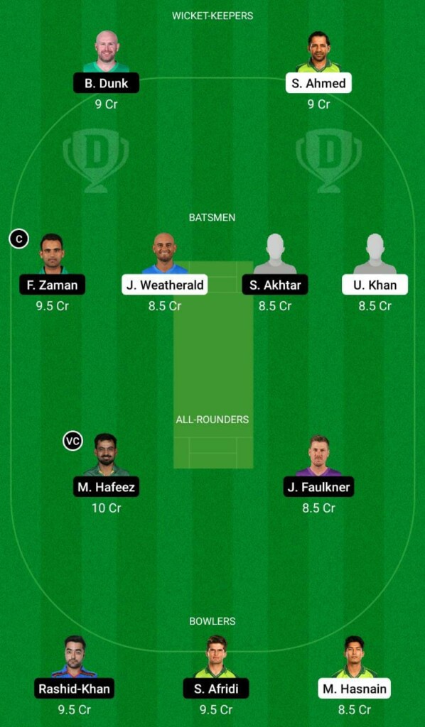 QUE vs LAH Dream11