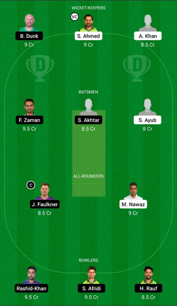 QUE vs LAH Dream11