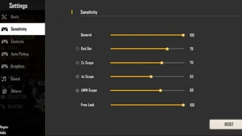 best snsitivity settings in free fire for headshots