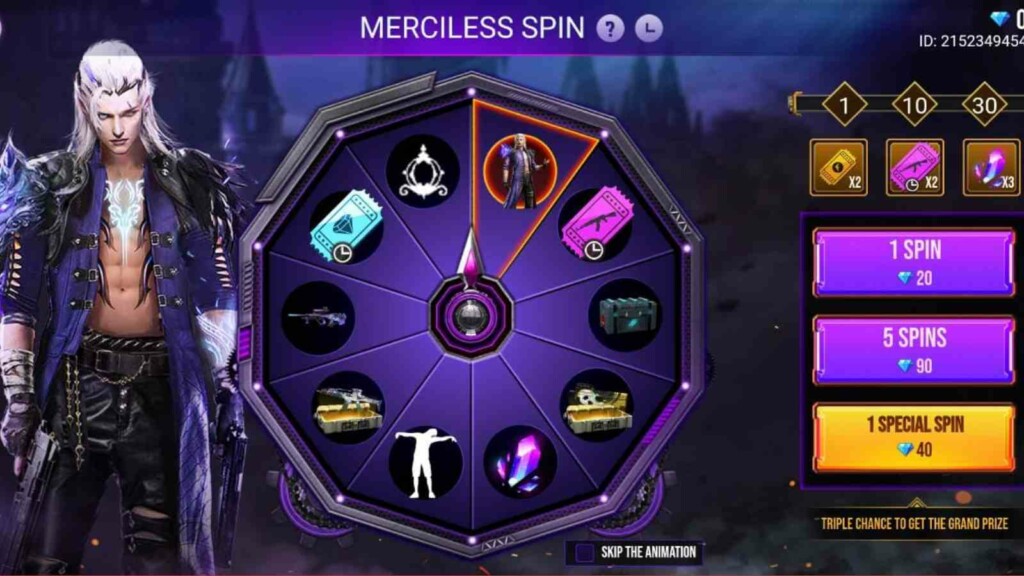 Free Fire Merciless Necromancer Bundle