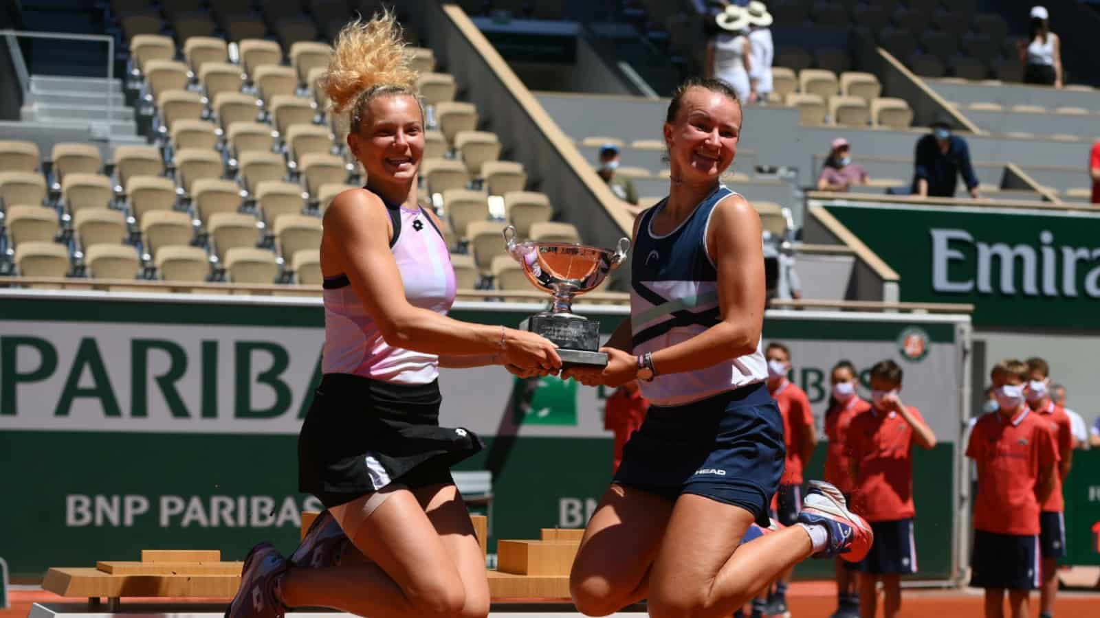 ‘Historic Double!’ Barbora Krejcikova backs up her Coupe Suzanne Lenglen with a Doubles title  partnering Katerina Siniakova