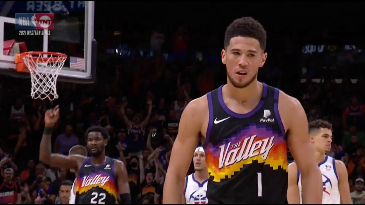 Watch: Devin Booker clowned Austin Rivers with fancy step-back in Suns vs Nuggets Game 2