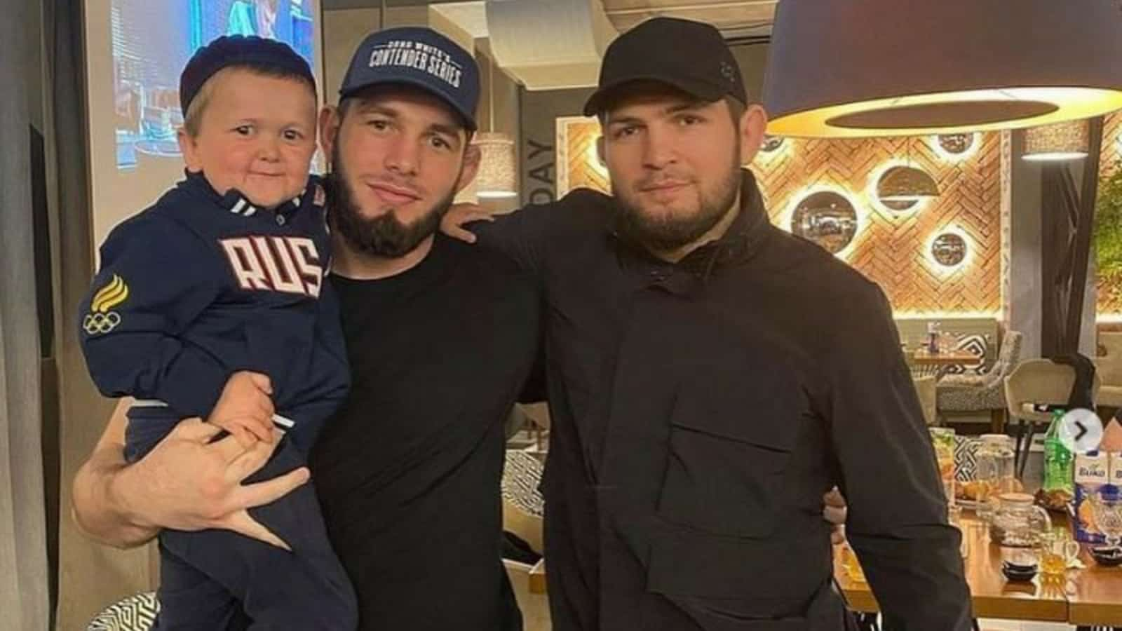 Khabib Nurmagomedov commemorates the auspicious occasion of Eid with Hasbulla Magomedov