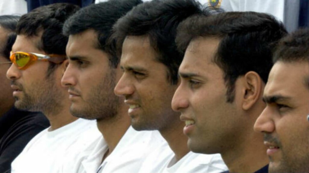 India's Fab Five: Sachin, Ganguly, Dravid, Laxman and Sehwag (L-R)