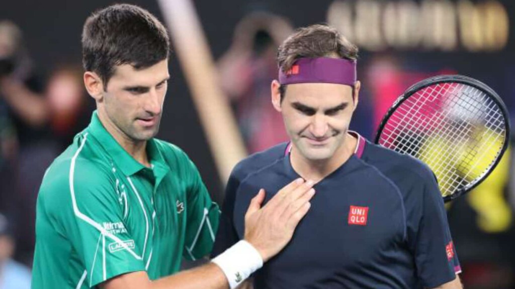 Novak Djokovic and Roger Federer