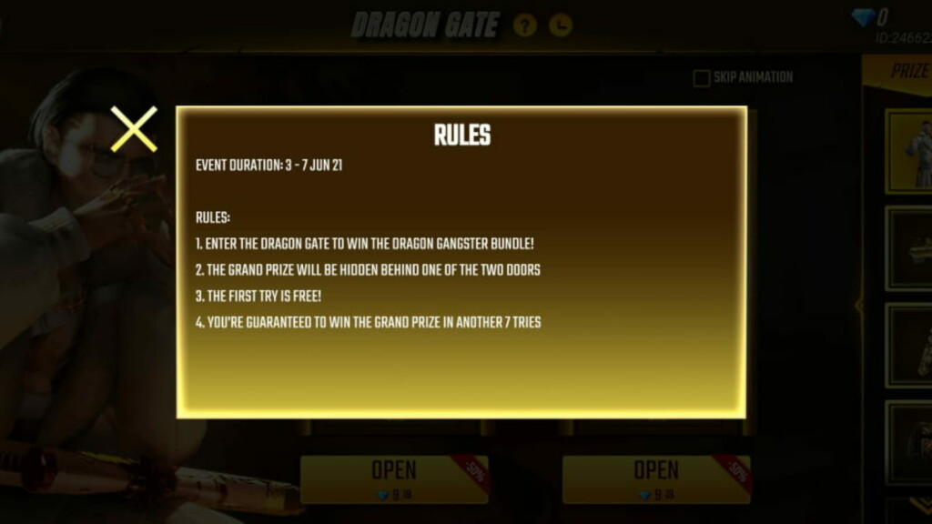 Free fire dragon gate event