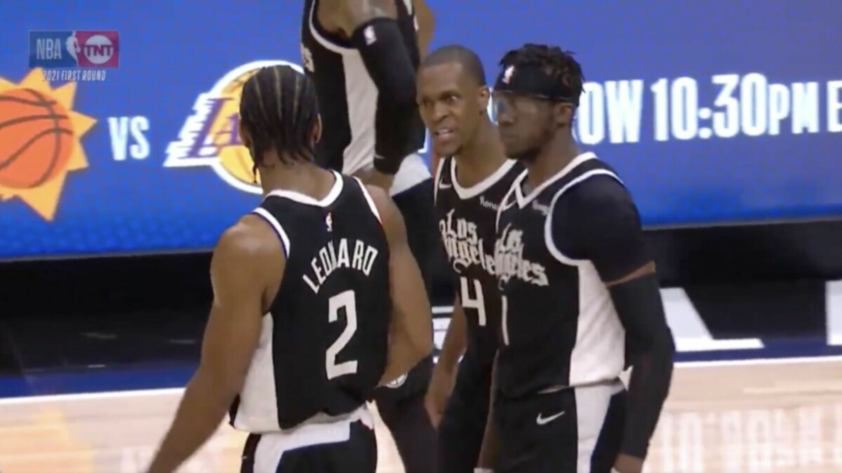 Watch: Rajon Rondo upset with Kawhi Leonard over air-ball to end Mavericks vs Clippers Game 5