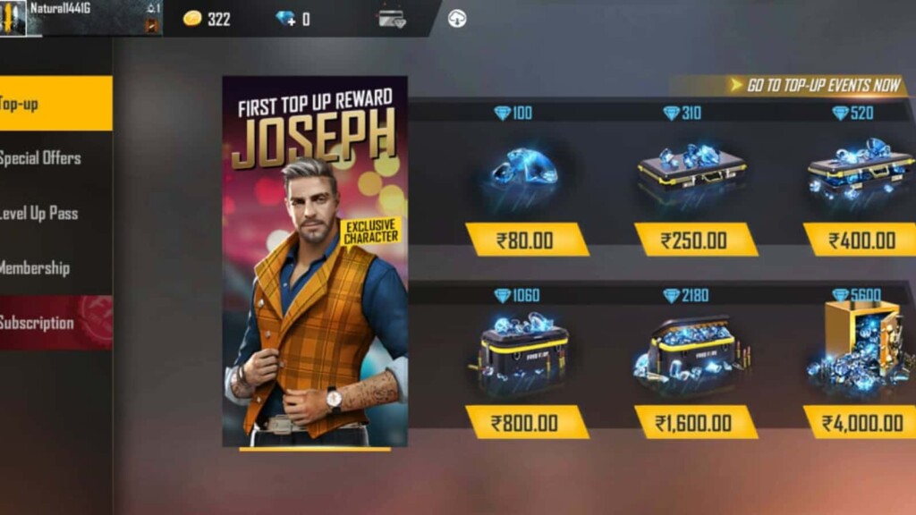 free fire diamond top-up centre