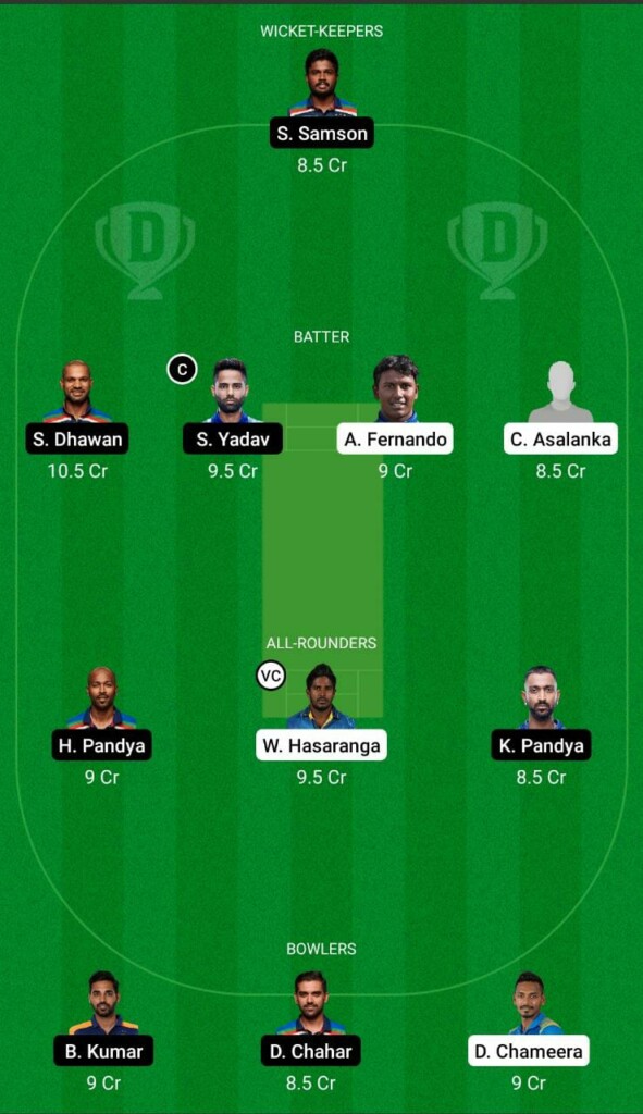 IND vs SL Dream11