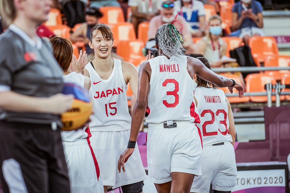 Japan Women's Team in 3v3 Basketball at Tokyo Olympics