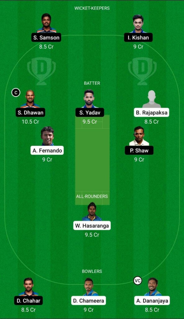 IND vs SL Dream11