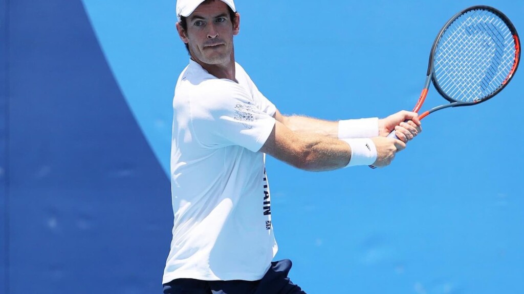 Andy Murray in action at the 2020 Tokyo Olympics