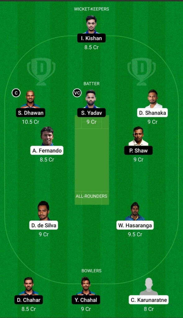 IND vs SL Dream11