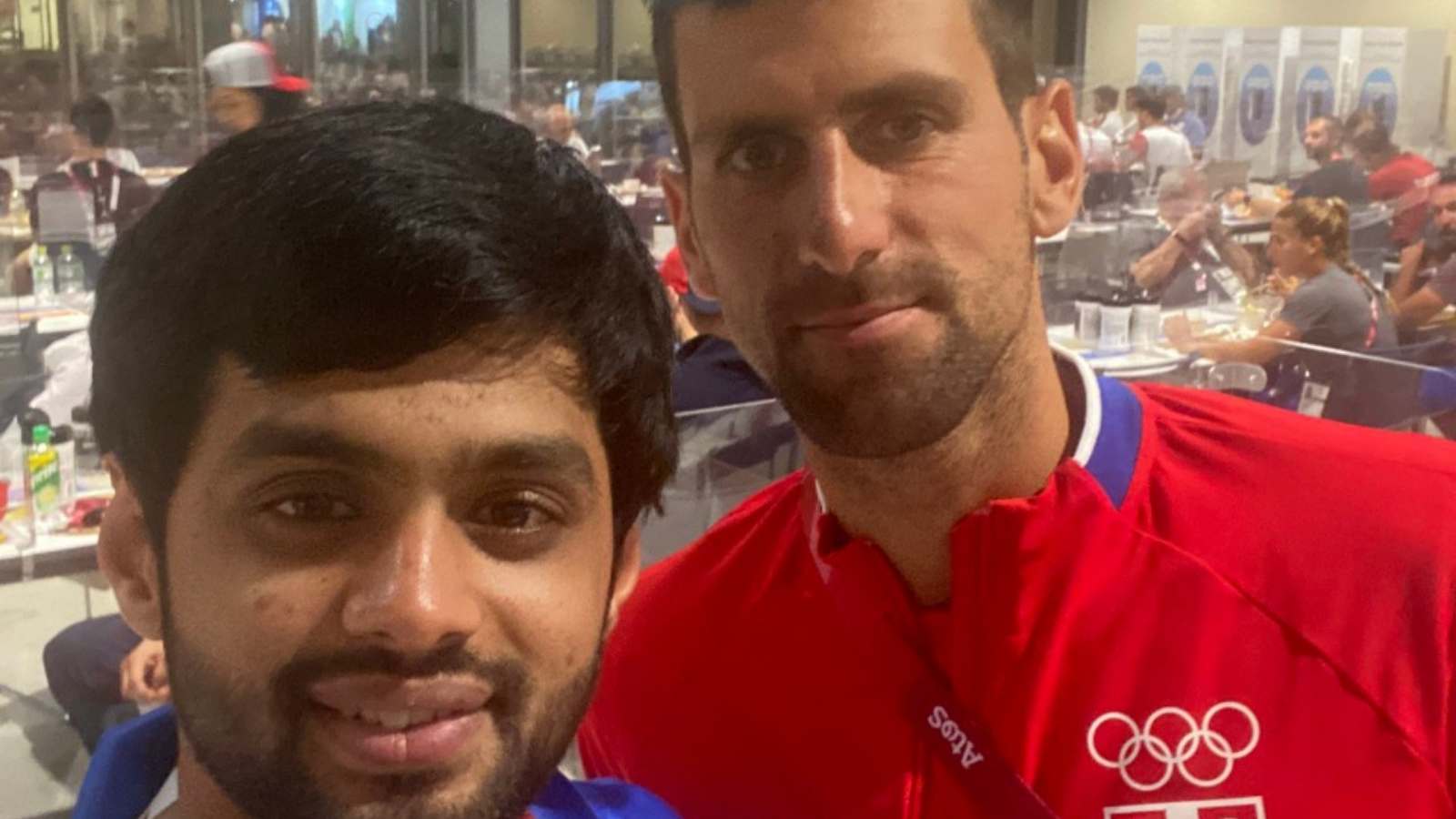 WATCH: Indian Badminton star Sai Praneeth with Novak Djokovic at Tokyo 2020