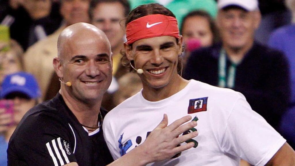 Andre Agassi and Rafael Nadal