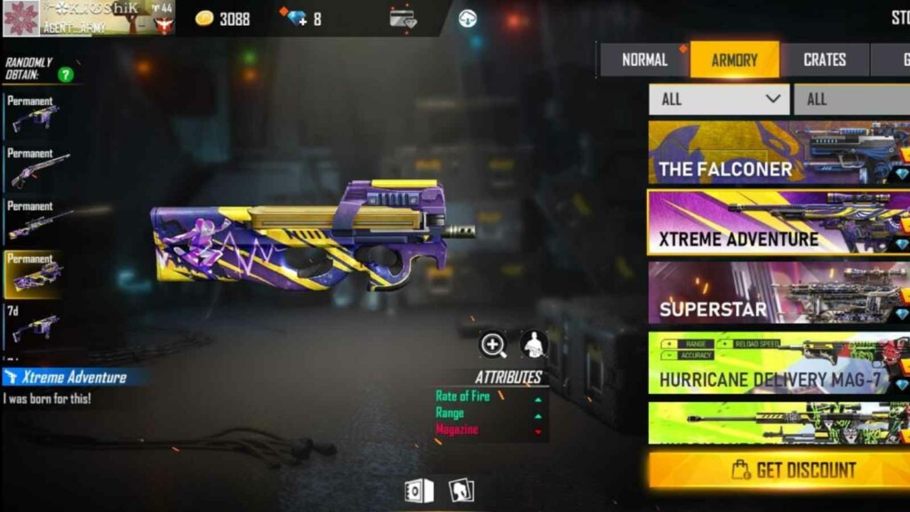 Free Fire Theme Gun